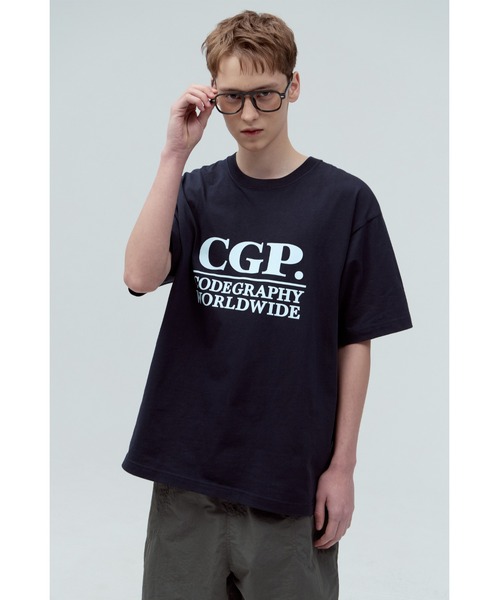 Tシャツ・カットソー codegraphy Square Logo Short Sleeve T-Shirt Dark Navy CBEUUT codegraphy tシャツ CGP Square Logo Short Sleeve T-Shirt