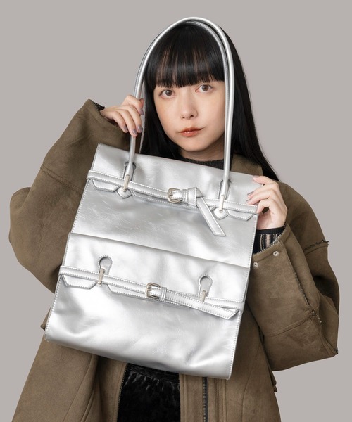 Casselini（キャセリーニ） トートバッグ Wフラップベルトバッグ 