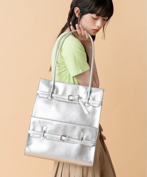 Casselini（キャセリーニ） トートバッグ Wフラップベルトバッグ 