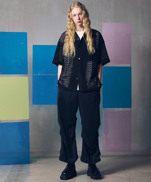 MAISON SPECIAL カーゴパンツ　メゾンスペシャル UNISEX》Stretch Satin Prime-Wide Cargo Pants/ストレッチ
