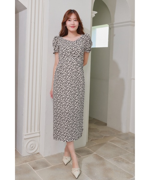 ワンピース Cherry Pattern Cache-Coeur One-Piece S Her lip to ワンピース 半袖 Cherry Pattern Cache-Coeur One-Piece