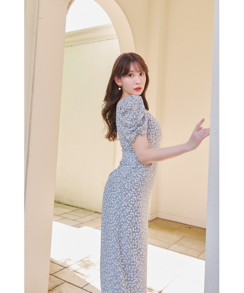 ワンピース Cherry Pattern Cache Coeur OnePiece Her lip to ワンピース 半袖 Cherry Pattern Cache-Coeur One-Piece