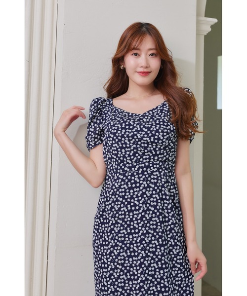 Her lip to ワンピース 半袖 Cherry Pattern Cache-Coeur One-Piece