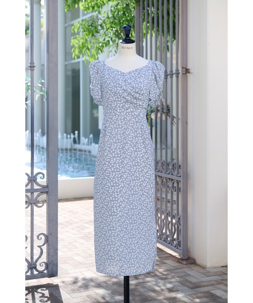 Her lip to ワンピース 半袖 Cherry Pattern Cache-Coeur One-Piece