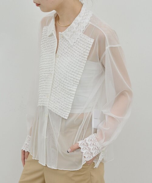 GALLARDAGALANTE ブラウス シャツ 「HERITANOVUM」ラッフルボ