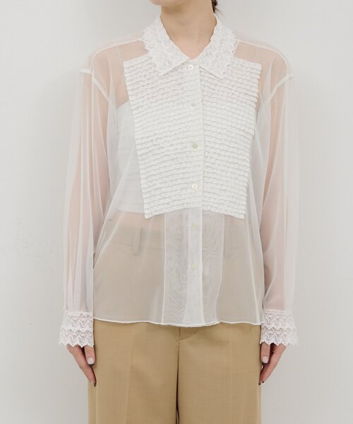GALLARDAGALANTE ブラウス シャツ 「HERITANOVUM」ラッフルボ