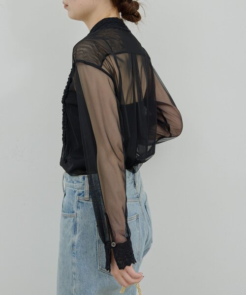 GALLARDAGALANTE ブラウス シャツ 「HERITANOVUM」ラッフルボ