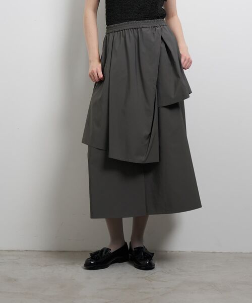LANVIN en Bleu スカート アシンメトリーレイヤードスカート