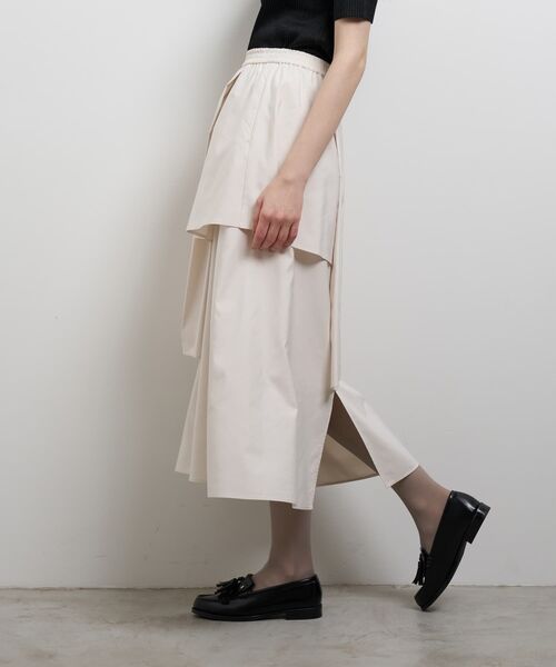 LANVIN en Bleu スカート アシンメトリーレイヤードスカート