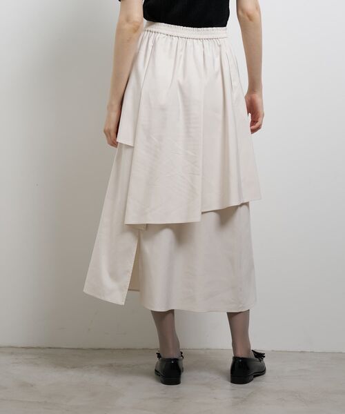 LANVIN en Bleu スカート アシンメトリーレイヤードスカート