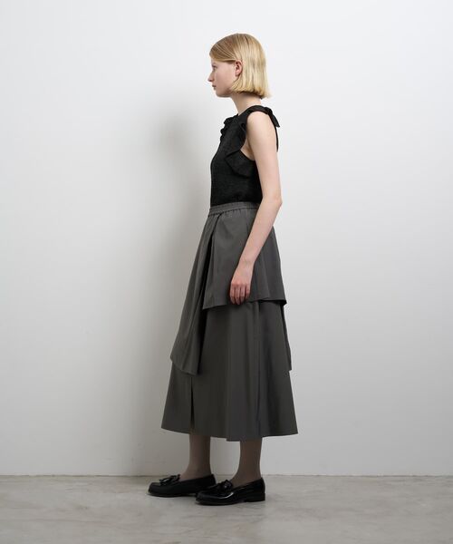 LANVIN en Bleu スカート アシンメトリーレイヤードスカート