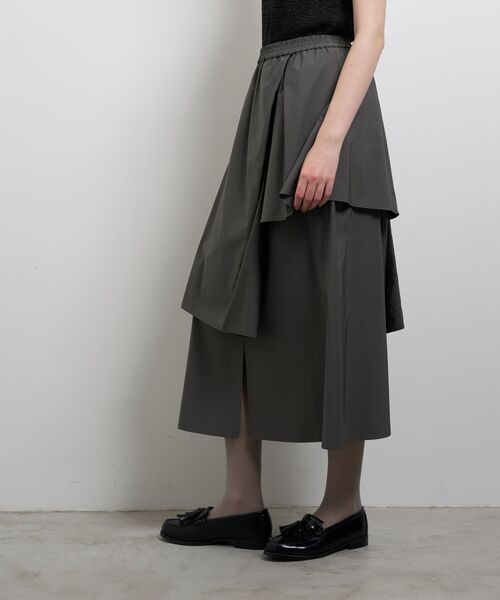 LANVIN en Bleu スカート アシンメトリーレイヤードスカート
