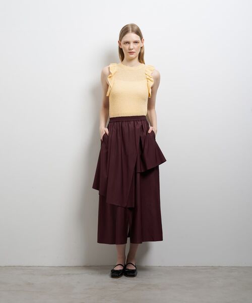 LANVIN en Bleu スカート アシンメトリーレイヤードスカート