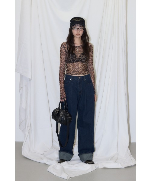 LAGUA GEM ジーンズ デニム デニムパンツ ROLL UP LOOSEY レディース