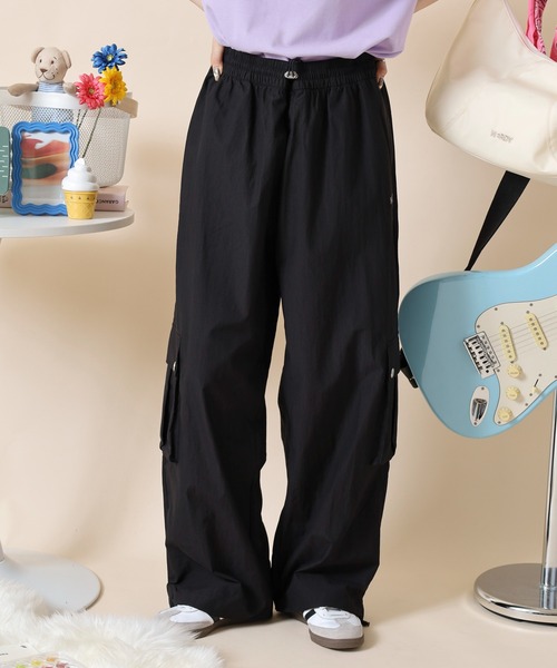 NERDY パンツ アウトポケットベーシックウーブンパンツ レディース