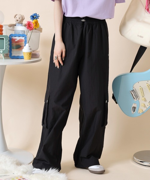 NERDY ワイドパンツ パンツ アウトポケットベーシックウーブンパンツ