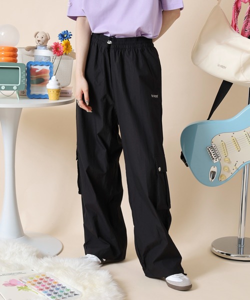 NERDY ワイドパンツ パンツ アウトポケットベーシックウーブンパンツ