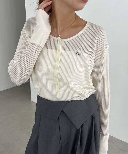 CAPRICIEUX LE'MAGE ニット CAPRICIEUX LE'MAGE ニット セーター 肩掛けデザインニット