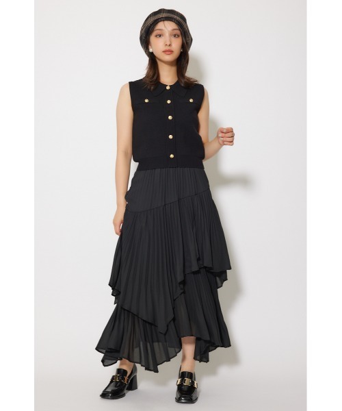 rienda（リエンダ） スカート プリーツティアードマキシスカート 夏服