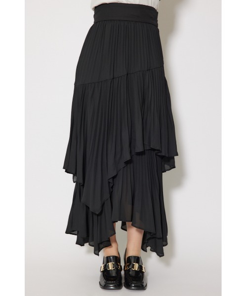rienda（リエンダ） スカート プリーツティアードマキシスカート 夏服