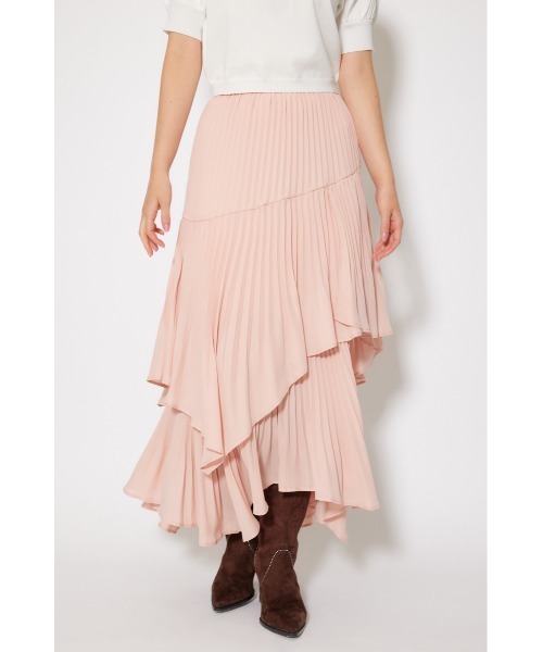 rienda（リエンダ） スカート プリーツティアードマキシスカート 夏服