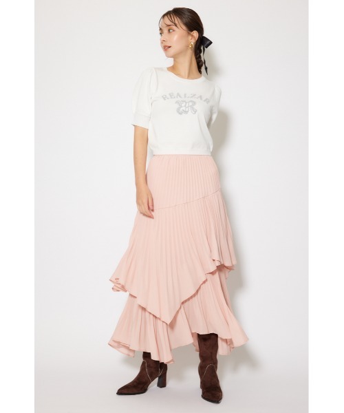 rienda（リエンダ） スカート プリーツティアードマキシスカート 夏服