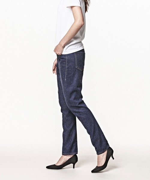 「bit blue」 加工デニムパンツ 3 ダークインディゴブルー メンズ