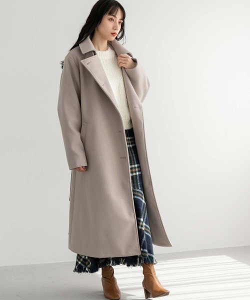 「fifth」 チェスターコート M グレイッシュベージュ レディース_画像9
