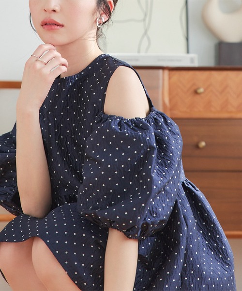 「KOBE LETTUCE」 半袖チュニック M ネイビー レディース_画像8