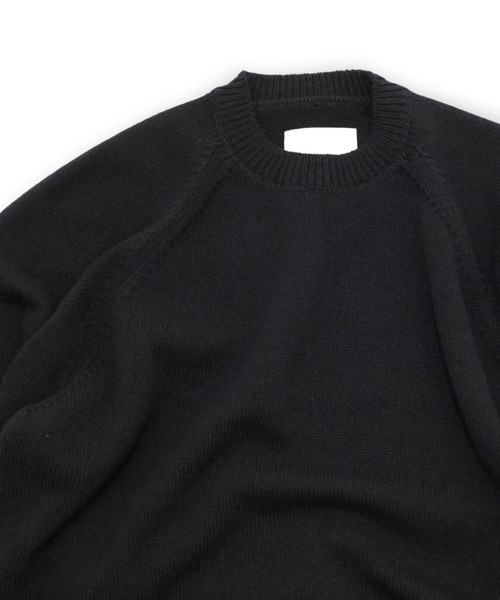 yoko sakamoto ニット　メンズ　サイズL YOKO SAKAMOTO / ヨーコサカモト / Crew Neck Pullover / Sumi Ink