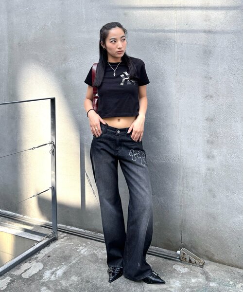 GALLY ROLL バックストーンローライズデニム back stone lowrise denim – YZ