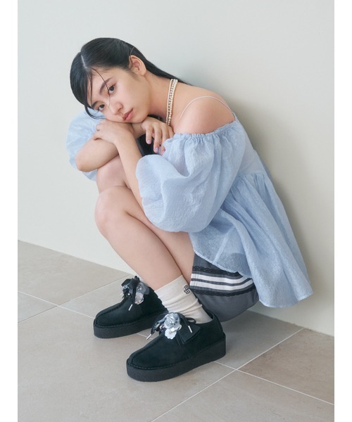 「LILY BROWN」 半袖ブラウス ONE SIZE ベージュ レディース_画像9