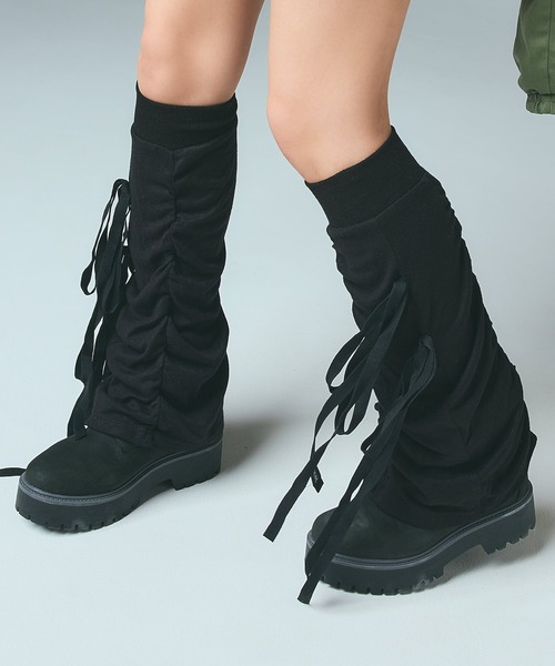 X-girl（エックスガール） レッグウォーマー GATHERED LACE UP LEG