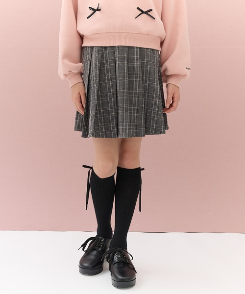 韓国子供服 pinkroro インパン付き スカート Amourire girl（アムリールガール） スカート インパンツ付 チェック