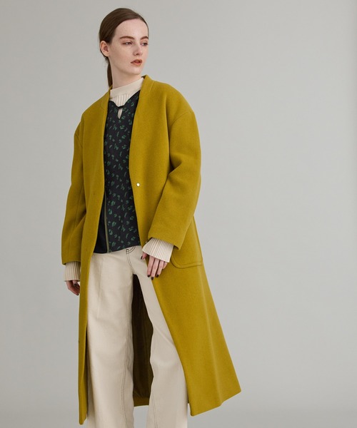 PUBLIC TOKYO パブリックトウキョウ ノーカラーリバーコート PUBLIC