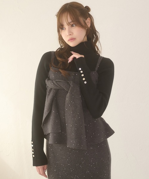 extreme cashmere スパンコールビスチェ 2024SS COLLECTION]2WAYスパンコールチェーンビスチェ[品番