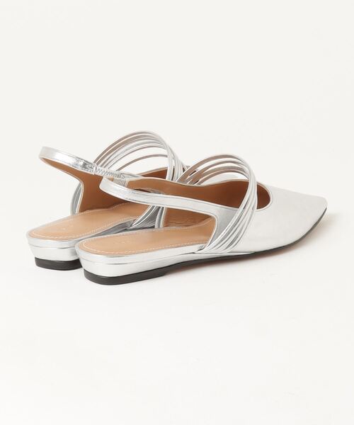 「LAURENCE」 フラットサンダル 37 シルバー レディース_画像2