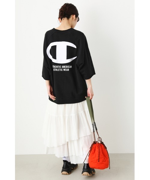 「RODEO CROWNS WIDE BOWL」 スウェットカットソー「championコラボ」 FREE ライトパープル レディース_画像2