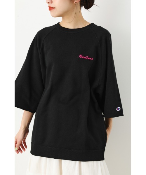 「RODEO CROWNS WIDE BOWL」 スウェットカットソー「championコラボ」 FREE ライトパープル レディース_画像3