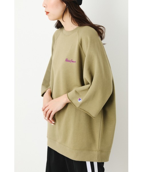 「RODEO CROWNS WIDE BOWL」 スウェットカットソー「championコラボ」 FREE ライトパープル レディース_画像5