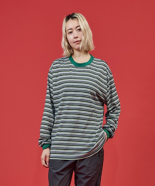 WALLA WALLA SPORT（ワラワラスポーツ） tシャツ L/S STRIPE TEE
