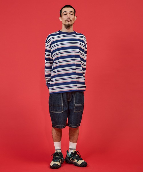 WALLA WALLA SPORT（ワラワラスポーツ） tシャツ L/S STRIPE TEE