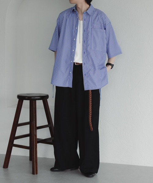 「epnok」 半袖シャツ LARGE ダークグレー メンズ_画像2