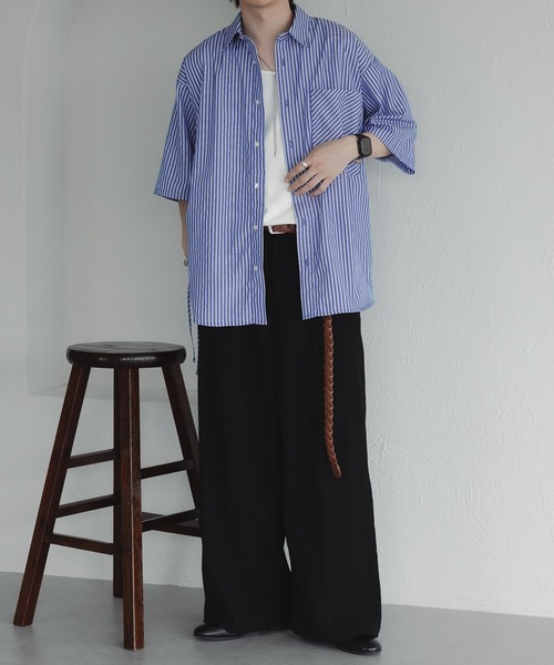「epnok」 半袖シャツ LARGE ダークグレー メンズ_画像3