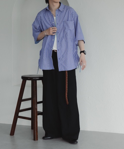 「epnok」 半袖シャツ LARGE ダークグレー メンズ_画像5