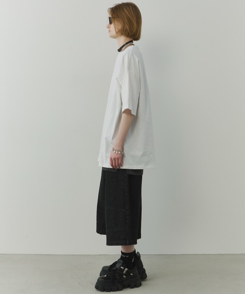「AIVER」 半袖Tシャツ MEDIUM ブラック メンズ_画像5