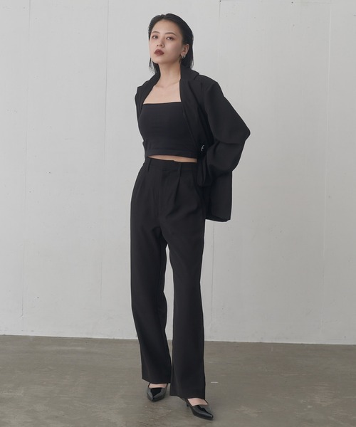 「FEKETE」 スラックス MEDIUM ブラウン メンズ_画像4