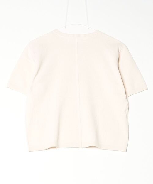 「conte」 半袖ニット - ホワイト レディース_画像3