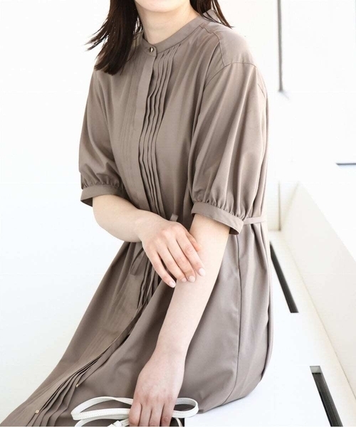 「OFUON le MK」 半袖ワンピース 36 ネイビー レディース_画像2