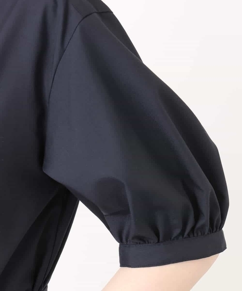 「OFUON le MK」 半袖ワンピース 36 ネイビー レディース_画像6